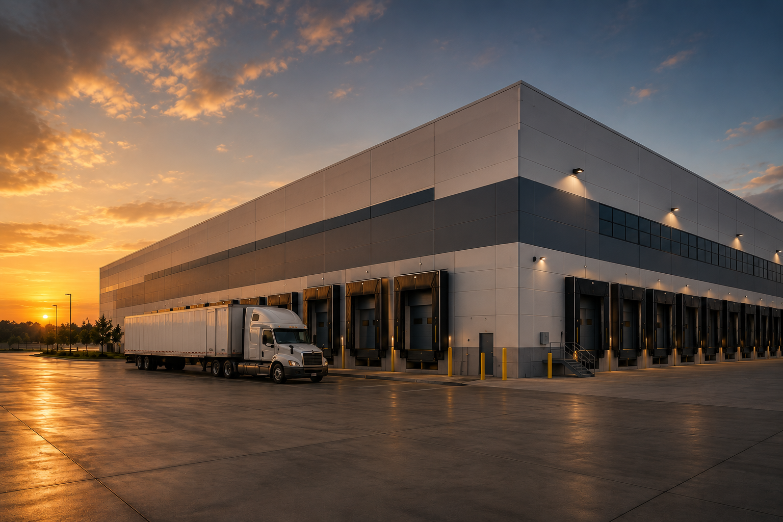 Representative cross-dock logistics facility